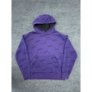 Twitch Allover Logo Purple Pullover Hoodie‎ Size Large Streaming